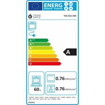 Thermogatz TGS 3511 WH Κουζίνα 60lt με Εστίες Υγραερίου & Ρεύματος Π60εκ. Λευκή Thermogatz TGS 3511 WH Κουζίνα 60lt με Εστίες Υγραερίου & Ρεύματος Π60εκ. Λευκή